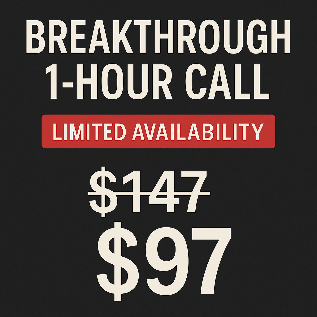 1-Hour Breakthrough Sessions – $97